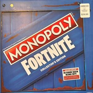 Monopoly Fortnite Collector's Edition Board Game - opened but never played